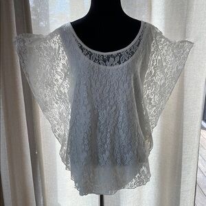 Lavish White Flutter Sleeve Blouse